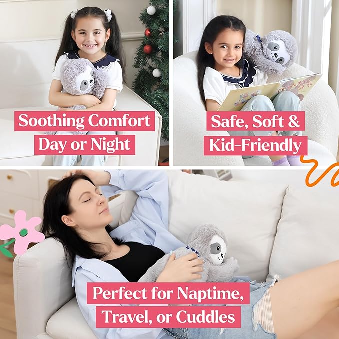 Lilly's Love Heatable & Coolable Lavender Scented Weighted Stuffed Animal - Microwavable Heatable Pad for Kids & Adults - Machine Washable Plushie - Calming Stuffed Animal for Anxiety