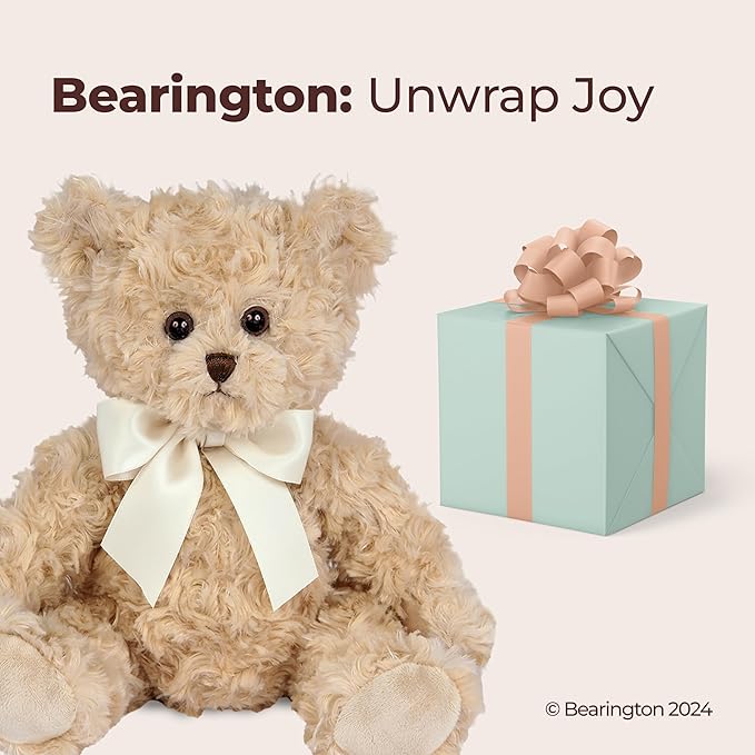 Bearington Lil' Tate Classic Teddy Bear Stuffed Animal - 12" Baby Bear Plush Toy with Soft Fur and Vintage Design - Adorable Bears Stuffed Animals for Girls and Boys - Gift for Kids