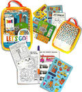 Ooly Let's Go Activity & Coloring Book Kit Complete with Markers, Stickers, Puzzles & More - Portable All in One Set - Kitty in the City