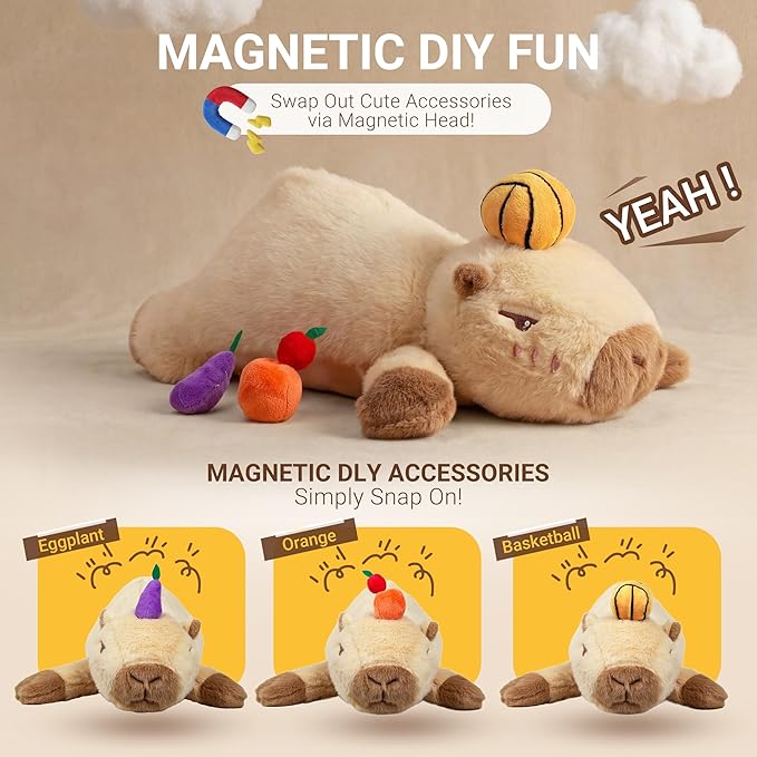 Capybara Heating Pad for Period Cramps,Menstrual Pain Relief,Cute Stuffed Animal Electric Heating Pad Plush,USB Powered Heated Plush Toy,Portable Warm Cushion Gift for Mother Women Teen Girls,Brown