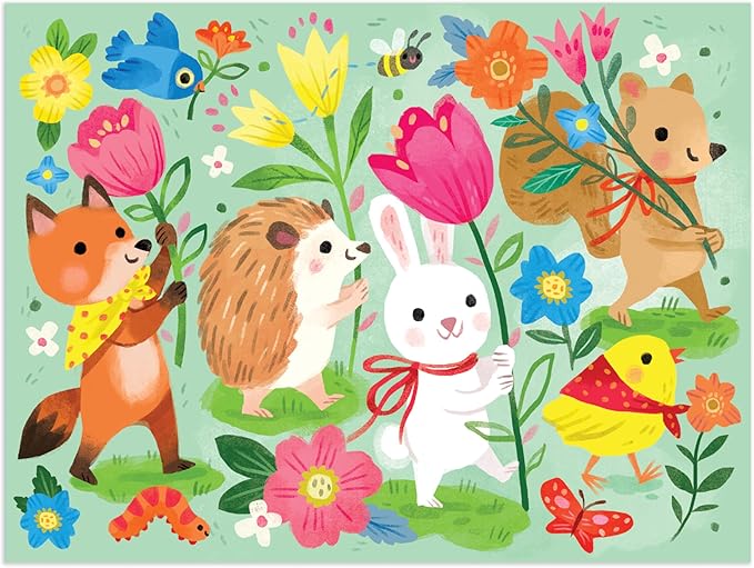 Mudpuppy Springtime Parade – 36 Piece Puzzle to Go Featuring an Adorable Easter Animals Parade Perfect Easter Travel Activity for Children Ages 3 and Up
