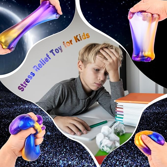 6 Pack Galaxy Slime Kit,Easter Slime Party Favors for Kids, Non Sticky,Wet,Stress & Anxiety Relief,Slime Bulk for Boys Girl,Cute Stuffers,Super Soft Sludge Toy