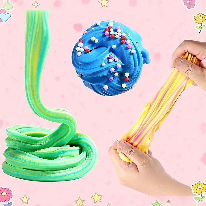 15Pack Butter Slime Kit with Scented DIY Slime for Girls and Boys, Super Soft, Non-Sticky Stress Relief Toy, Party Favors and Birthday Gift