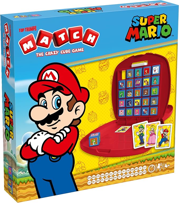 Top Trumps Match Game Super Mario – Family Board Games for Kids and Adults – Matching Game and Memory Game – Fun Two Player Kids – Memories and Learning, Board Games for 4 and up