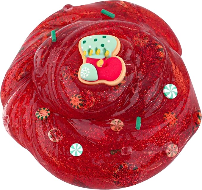 Christmas Stocking Stuffers for Kids - Red Glitter Crystal Slime, Super Soft & Non-Sticky Premade Slime, Girls & Boys Gifts for Birthday, Easter, Halloween, Christmas
