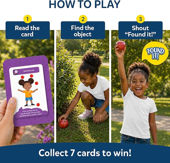 Skillmatics Outdoor Scavenger Hunt Card Game - Found It, Learning Toys, Educational Game Collections, Gifts for Kids, Boys, Girls and Families, for Ages 4, 5, 6, 7, Perfect for Home, School, Playdates