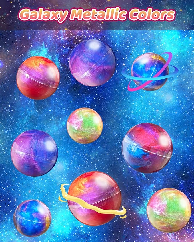 24 Pack Galaxy Slime Party Favors, Non-Sticky, Stress Relief Treasure Box Toys for Classroom Prizes Party Supplies, Student Gifts Birthday Goodie Bags Stuffers for Kids Teens Boys Girls 4-8, 8-12