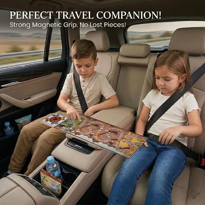 TRAVOFUN Exodus Magnetic Board Games for Kids Ages 3-5+, Foldable Travel Games & Bible Toys, Christian Snake and Ladders Family Game for Road Trip Activities & Sunday School Gifts