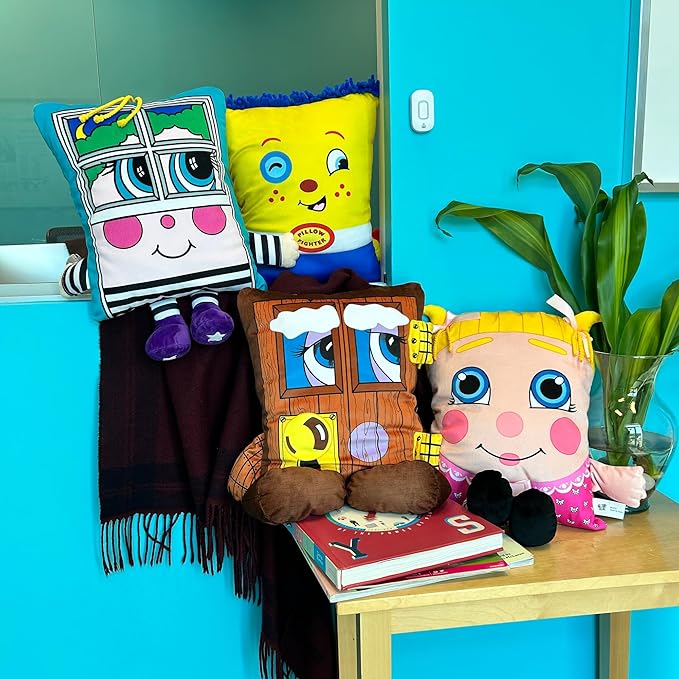Squeaky Door Plush - 2-in-1 Toy & Pillow, 80s Nostalgic Plush Pal Reimagined, Soft Stuffed Rectangular Character, Cozy Nap-Play Design