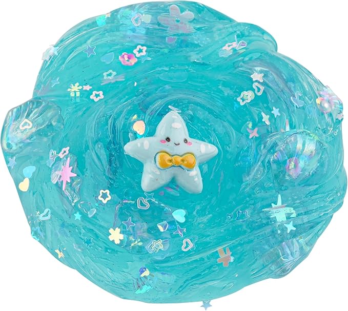 Shell Blue Clear Slime, Slime Party Favors for Kids, Slimes Sensory Toys for Birthday Easter Hallowmas Christmas Girls Gifts & Boys Gifts