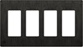 ENERLITES Elite Series Screwless Decorator Wall Plate Child Safe Outlet Cover, Gloss Finish, Size 4-Gang 4.68" H x 8.30" L, Unbreakable Polycarbonate Thermoplastic, SI8834-BDB, Brushed Dark Bronze