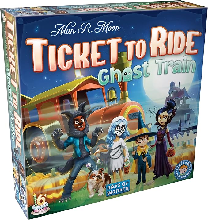 Ticket to Ride Ghost Train Board Game Themed Strategy Fun Family Adventure for Adults and Kids Ages 6+ 2-4 Players Average Playtime 15-30 Minutes Made by Days of Wonder, Multicolor (DOW720035)