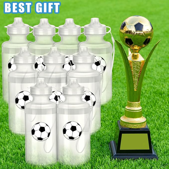 Zubebe 36 Pcs Sports Water Bottles Bulk Squeeze Reusable Bpa-free Plastic Water Bottles End of the Year Gifts Summer Gifts for Students School Travel Hiking Cycling Event Team Gift