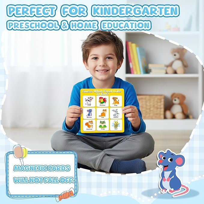 Magnetic Matching Game for Kids Ages 2-4, Feature Memory Game Toddler Learning Toy for Kids 3 4 5, Educational Toy Activities for Boy and Girl