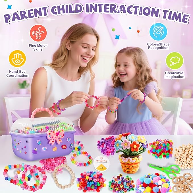 VERYHDSN Arts and Crafts Supplies for Kids-3000+ Pcs DIY Arts & Craft Kit for Boys Girls Ages 4 5 6 7 8 9 10 11 12, 25+Types Craft Materials Bulk, Larage Craft Box Set, Fun&Creative Gift