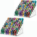 7-Tier Acrylic Display Case for Hot Wheels, Clear Toy Cars Display Shelf Tabletop Storage Organizer for 1/64 Diecast Cars, Holds 63 Hot Wheels Case Holder Container Shelf 2 Pack