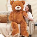 Toys Studio 51 inch Big Teddy Bear Cute Giant Stuffed Animals Soft Brown Bear Plush Toy for Girls Kids Birthday Gift Christmas Valentine's Day Mother's Day Baby Shower Decor