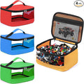 4 PCS Toy Storage Bags, Transparent PVC Toy Organizer Bag with Manual Pocket for Classic Building Bricks, Puzzles, Toy Cars, Large Size, Multicolor