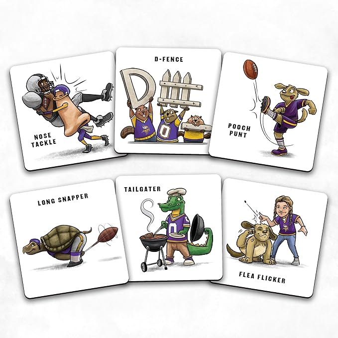 YouTheFan NFL Officially-Licensed Memory Match Game - Humorous, Team-Specific, Original Hand-Drawn Artwork, Fun for the Whole Family, for Fans Young and Old
