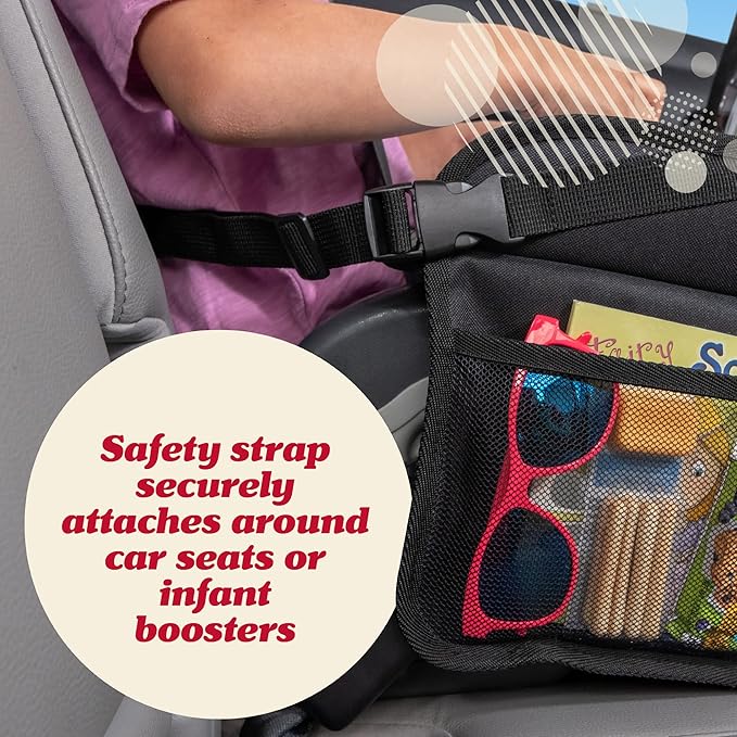 Lusso Gear Travel Car Seat Tray - Dry Erase Board & Secure Tablet Holder for Toddler Travel - Durable 600D Oxford Cloth with Snack & Toy Compartments for Road Trip Essentials for Kids - Pink Unicorn