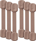 Bates- Child Safety Strap Locks, 6 Pack, Warm Earthy, Baby Cabinet Locks with Adjustable Strap Length