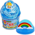 Rainbow Brite Scented Cloud Slime, Vanilla-Scented, Collectible Charm, White Iridescent Tinsel, & Reusable Container with Topper, Cute Stuff for Kids, Colorful Fidget Toys, Goody Bags Stuffers