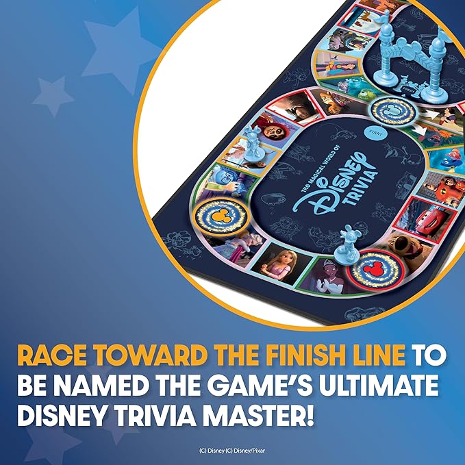 The Magical World of Disney Trivia Games – Board Games for Family Night, Multi-Player Board Game, Family Board Game, Travel Games, Disney Toys, Ages 6+