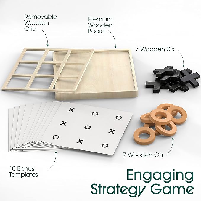 Keeping Busy Tic Tac Toe with Templates Dementia Activities for Seniors Games for Dementia Seniors Alzheimers Activities Alzheimers Products for Elderly Games for Seniors Gifts for Elderly Women & Men