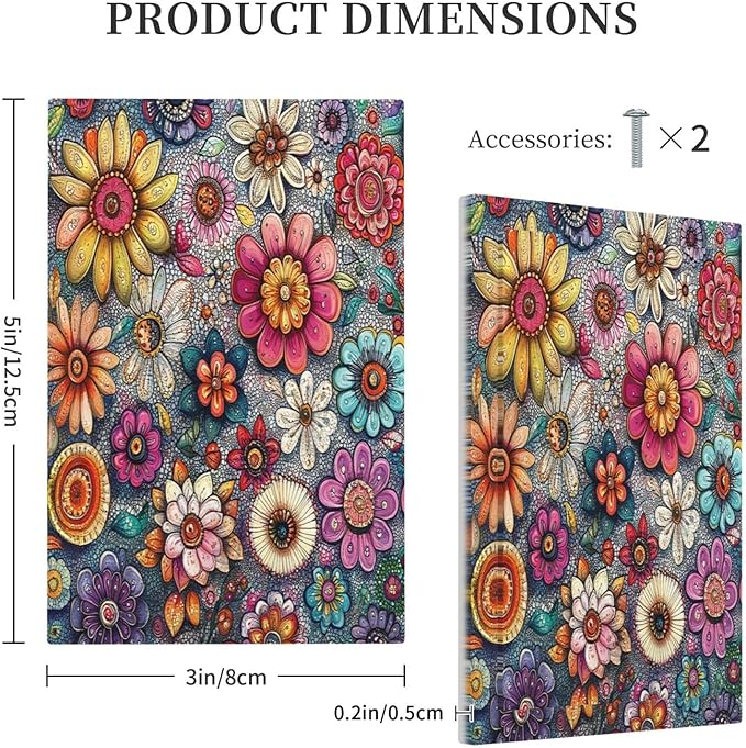 Light Switch Cover Plate Colorful Rainbow Pointillisme Flower 1 Gang No Device Blank Electrical Wall Plates Faceplate Decorative Switch Plate For Bed Room Home Decor