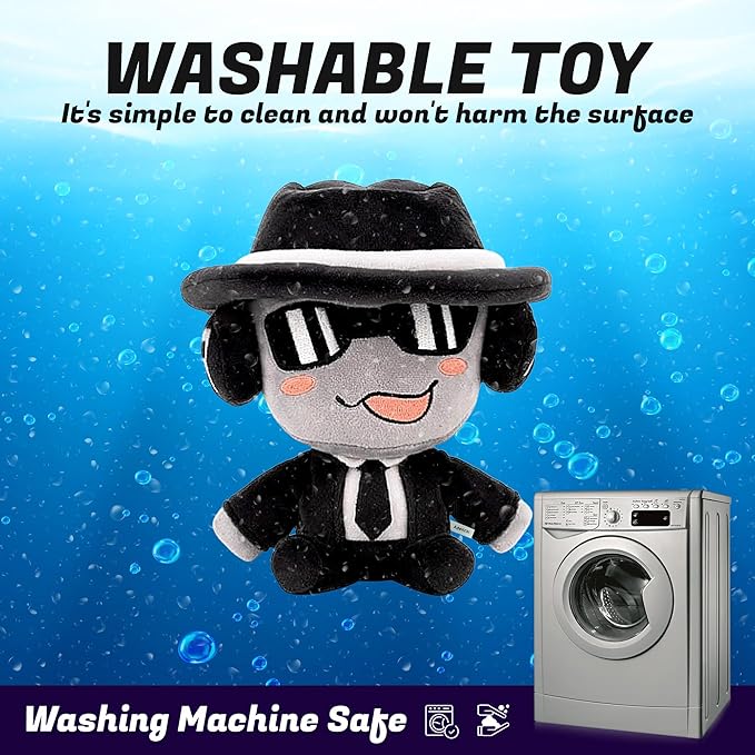 Forsaken Black Plush Toy – Soft Black Character Plush Stuffed Animal, Cute Forsaken Game Collectible Plushie Gift for Kids and Gamers
