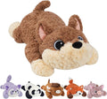 GILFWM 26" 5 Lbs Weighted Stuffed Animals Dog, Heatable and Coolable Weighted Plush with Microwavable Heating Pad,Removable Soft Washable Cute Plushie Pillow Toy Gifts for Adults and Kids