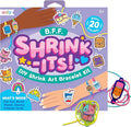 Ooly 24 PC DIY Shrinking Art Kit for Kids, 20 Plastic Pre Cut Charms and More, No Mess Creative Activity Bracelet Making Kit - BFF