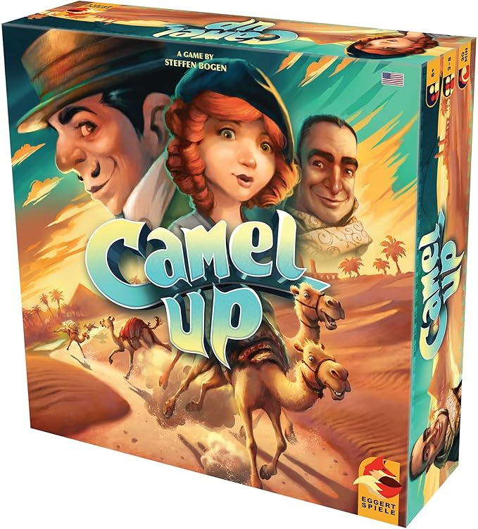 Camel Up (Second Edition) - Exciting Camel-Racing Betting Strategy Game! Fun Family Game for Kids & Adults, Ages 8+, 3-8 Players, 30-45 Minute Playtime, Made by Eggertspiele