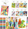Kalysky 24 Pack Mini Coloring Books with Stackable Rainbow Crayons for Kids Ages 4-12 | Birthday Party Favors, Goodie Bag Stuffers,Classroom Prizes,Return Gift–Bulk Coloring Activity Set for Toddlers