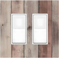 Decorative Outlet Covers Vintage Natural Wood Rustic Cinnamon 2 Gang Double Gfci Rocker Electrical Wall Panels Light Switch Cover Plate For Farmhouse Cabin Decor
