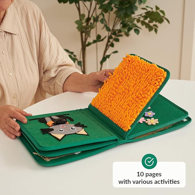 Fidget Book for Elderly | Fidget Blanket for Dementia | Dementia Products for Elderly | Gift, Activities and Fidget Toys for Seniors with Alzheimer’s or Dementia | Fidget Book v2