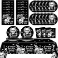 Rip 30s Birthday Party Supplies Serves 24 Death To My 30s Party Decorations Paper Plates Napkins Disposable Black 40th Birthday Tablecloth Set Tableware Kit for My Youth Funeral Party