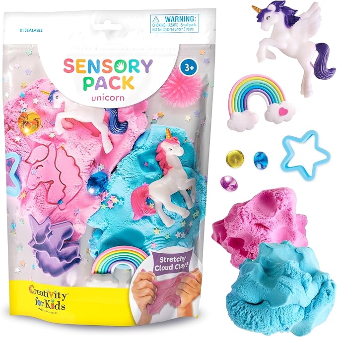Creativity for Kids Sensory Pack: Unicorn - Sensory Toys for Toddlers, Unicorn Gifts for Girls, Toddler Activities and Spring Crafts (Ages 3+)