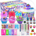 Elover Clear Slime Making Kits with Premade Slime for Kids DIY with 35 Sets Add-ins Jumbo Kit for 6-12 Years Old Girls Boys Present Party Favors, Large