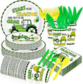 168Pcs Tractor Birthday Party Supplies Start Your Tractor and Put it in Gear Plates Napkins Cups Tractors Tableware Sets Farm Theme Decorations for Baby Shower Birthday Party Decorations Serves 24