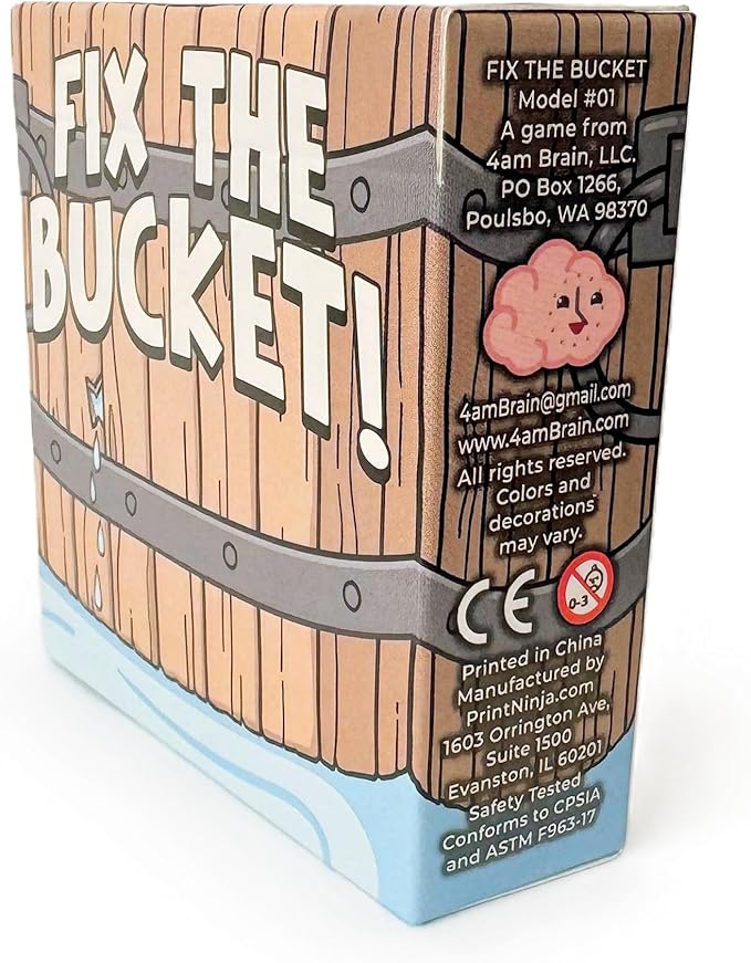 Fix The Bucket! Card Game – Folk Song Inspired Quick Family Game for Kids & Adults, Fun Party or Travel Game Night, Ages 7+, 2–3 Players