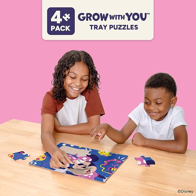 Disney Minnie Mouse - CEACO Tray Puzzles 4 Pack - Made for Kids Ages 4+