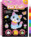 FUNNYB&G Foil Art Crafts for Kids Ages 4-8: Easter Basket Stuffers for Kids 2026, Easter Gifts for Girls, Crafts Supplies,Party Favors,Creative Toys for Girls 4 5 6 7 8 Years Old(Little Cat)