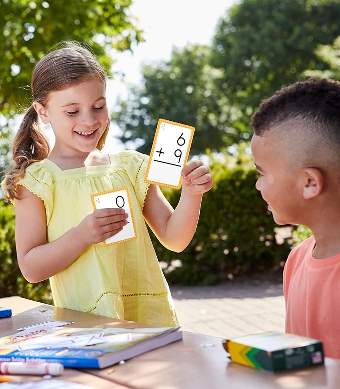 Carson Dellosa Education Time and Money, Addition and Subtraction Flash Cards, 3 Sets of Mathematics Flashcards, Kindergarten Learning Activities and Math Games for Kids 5-7