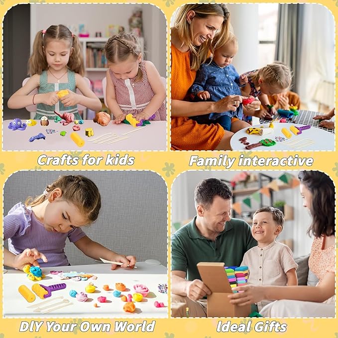 ARTPAR Air Drying Clay Kids 102 Colors, Modeling Magic Clay Kit with Sculpting Tools,Soft and Non-Sticky,Classroom Activities & Art and Crafts Creative Play Gifts for Boys & Girls Age 3-12