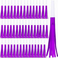 Noise Makers Party Horns, 48 Pack, Purple Metallic Glitter with Fringe, for Birthday, Wedding, New Year