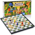 Magnetic Snakes and Ladders Board Games with Folding Board Travel Games Set for Kids and Adults (Magnetic Snakes and Ladders Set) - 9.76 Inches
