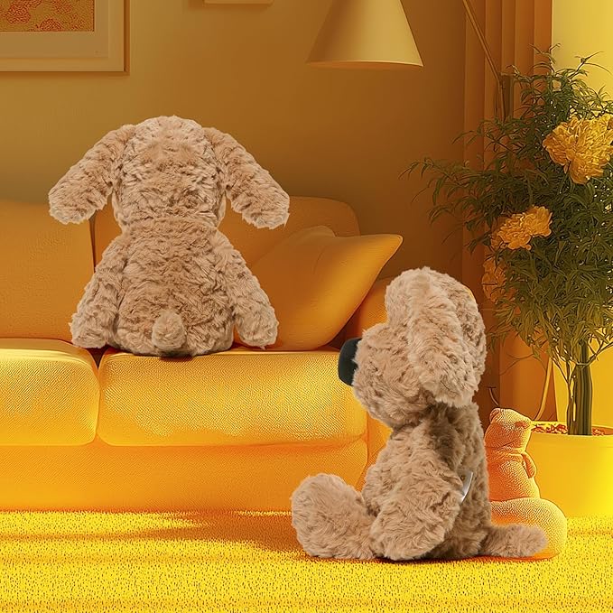 Stuffed Animals Adorable Dog Plush Toys 11.8 inches Soft and Comfort Danny Dog Plush Toy Gift for Kids, Brown
