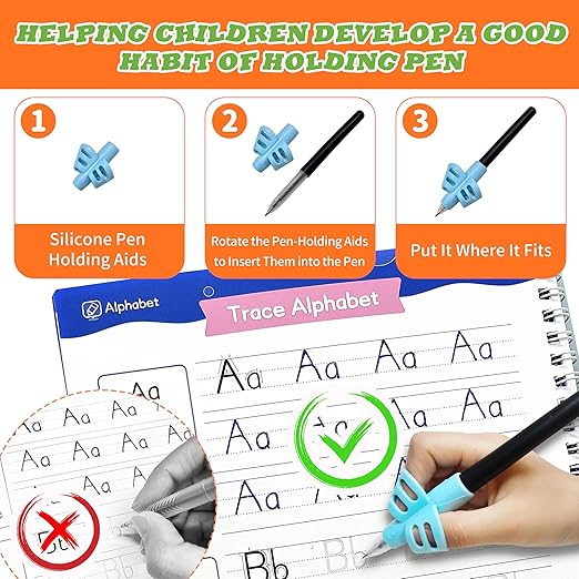 Magic Grooved Writing Practice for Kids Ages 3–5, Reusable Grooved Writing Books for Kids 3–5, Handwriting Practice for Kids 5–7, Preschool Tracing Workbook & Learning Activities