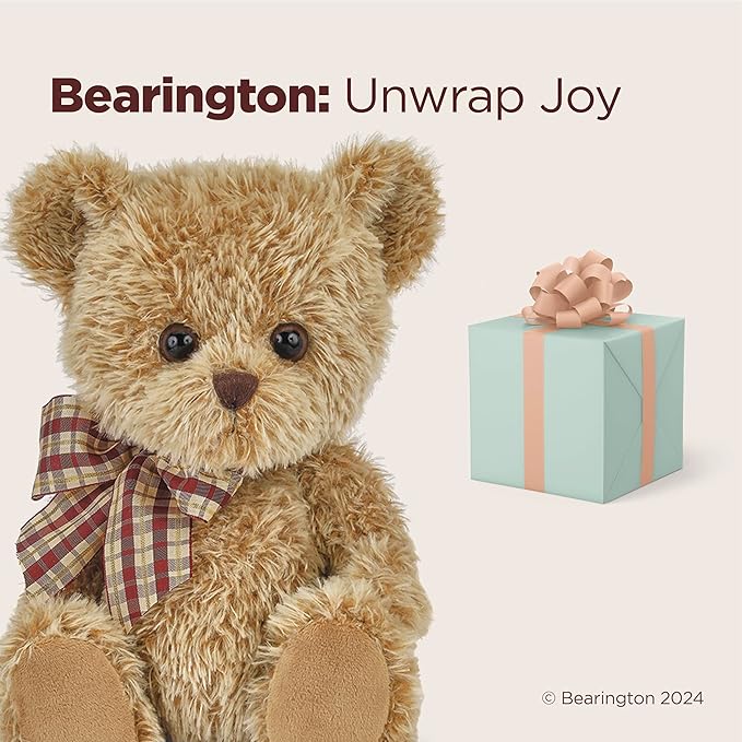 Bearington Baby Shaggy The Small Teddy Bear Stuffed Animal - 11" Soft Brown Plush Toy with Classic Vintage Look - Adorable Cuddly Teddy Bear for Infants - Stuffed Bears Plush Gift for Kids